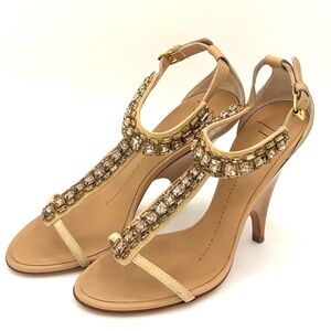 Giuseppe Zanotti Autographed Crystal Sandals 100mm